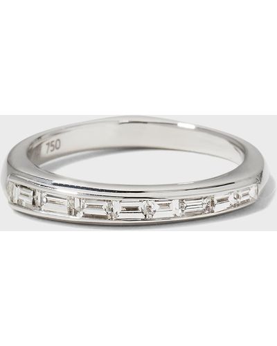Stephen Webster Baguette Stack Ring With Diamonds And White Gold - Metallic