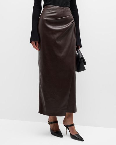 Nanushka Marcha Okobor Maxi Wrap Skirt - Black