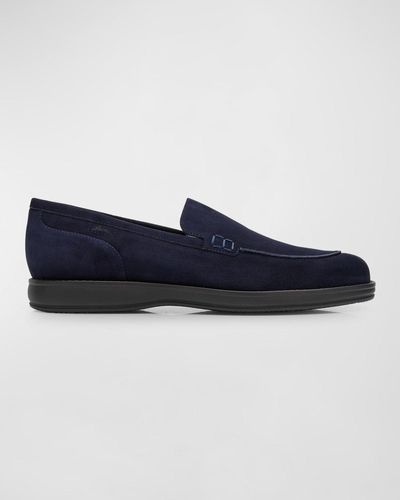 Brioni York Suede Loafers - Blue