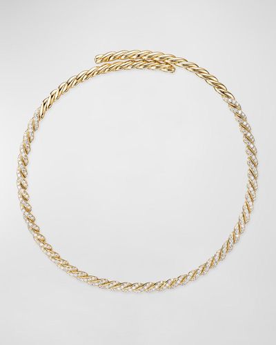 David Yurman Paveflex 18k Diamond Necklace - Natural