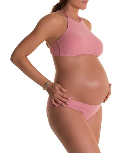 Pez D'or Maternity Eva 2-Piece Bikini Swim Set - Red