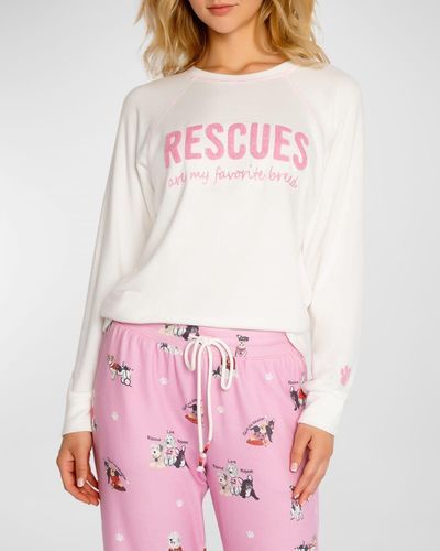 Pj Salvage Rescues Are My Favorite Breed Sweatshirt - Pink