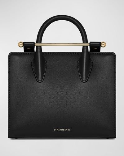 Strathberry Mini Leather Tote Bag - Black