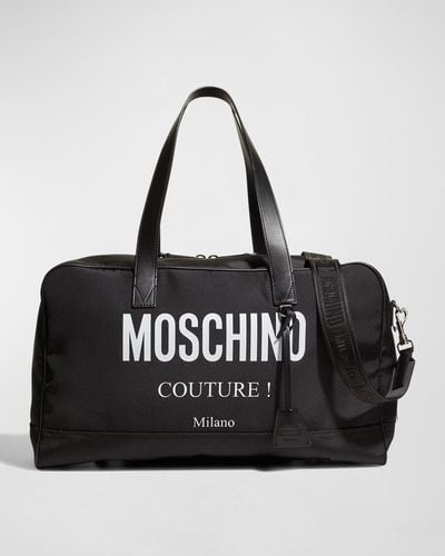 Moschino Logo Duffle Bag - Black