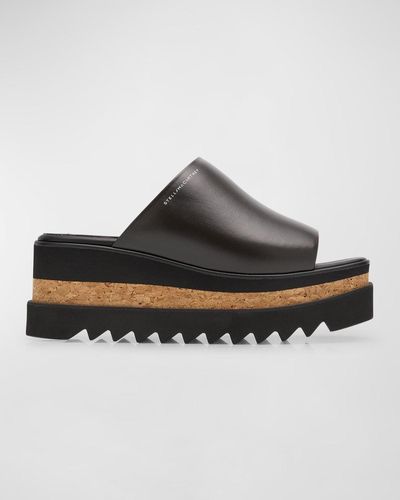 Stella McCartney Sneak-Elyse Alter Sporty Mat Platform Sandals - Multicolor
