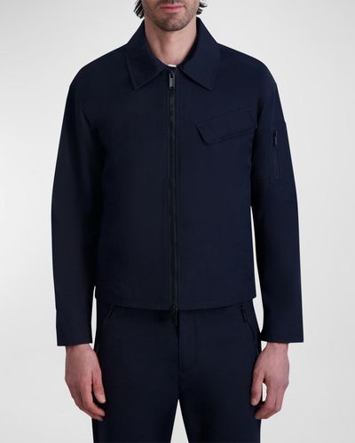Karl Lagerfeld 2-Pocket Zip Jacket - Blue