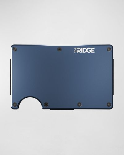 THE RIDGE Rfid Money Clip Metal Wallet - Blue