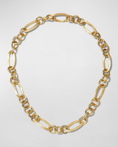 Marco Bicego Jaipur Link 18k Yellow Gold Mixed Link Necklace - Metallic