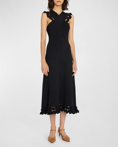 Ulla Johnson Fiora Sleeveless Embellished Knit Midi Dress - Black
