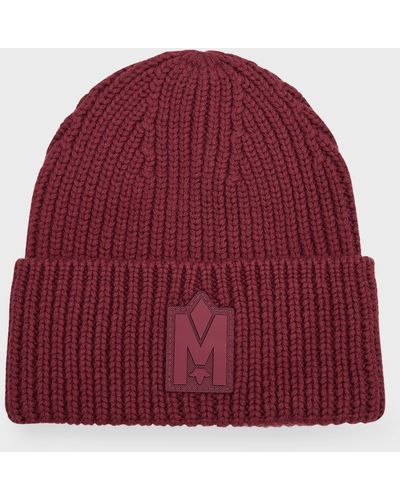 Mackage M-Logo Patch Beanie Hat - Red