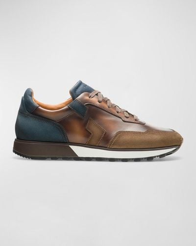 Magnanni Aero Hand-Painted Runner Sneakers - Multicolor