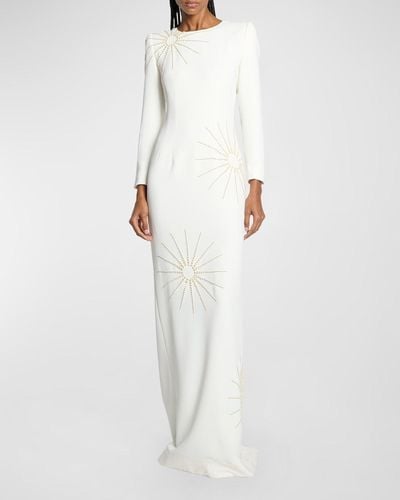 Dries Van Noten Dalista Embellished Gown - White