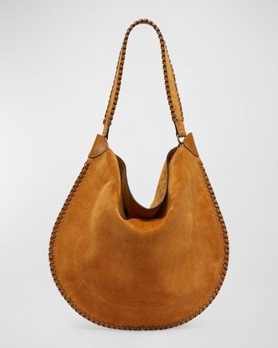 Isabel Marant Oskan Braided Leather Hobo Bag - Brown