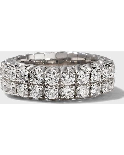 Picchiotti Xpandable 18k White Gold Round-cut Diamond Ring, Size 6.75 - 9.50 - Metallic