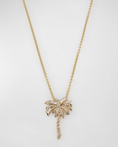 Anita Ko 18K Diamond Palm Tree Pendant Necklace - White