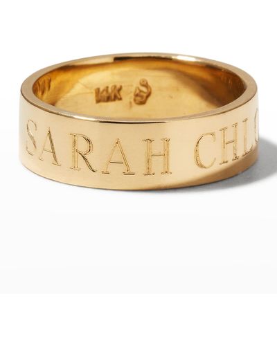 Sarah Chloe Ciela 14K Band Ring, Size 3-8 - Metallic