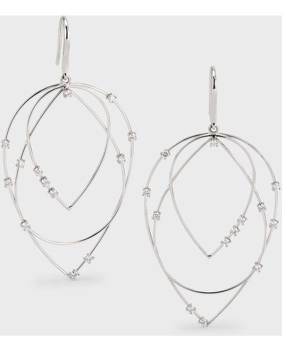 Lana Jewelry 3-tier Drop Hoop Earrings With Diamonds - Natural