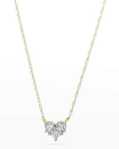STONE AND STRAND Piece Of My Heart Diamond Necklace - Metallic