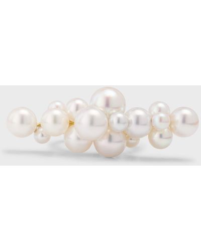 Assael 18k Linear Pearl Bubble Ring - White