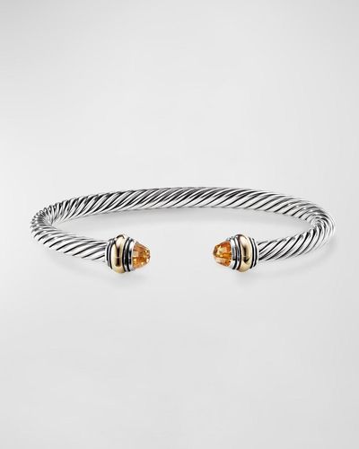David Yurman Cable Bracelet With Gemstone - Gray