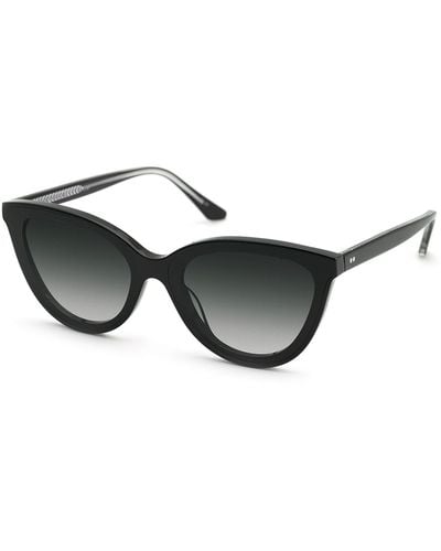 Krewe Monroe Nylon Acetate/Metal Cat-Eye Sunglasses - Black