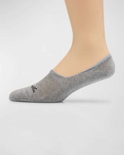 Pantherella Invisible Cushion Sole No-Show Socks - Gray