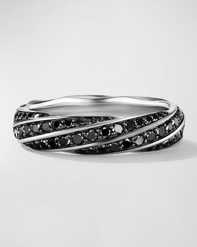 David Yurman Cable Edge Band Ring In Silver, 6mm - Multicolor