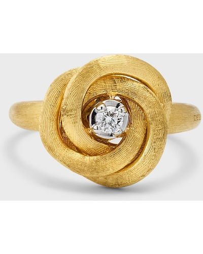 Marco Bicego Jaipur Link 18k Yellow Gold Ring With Diamonds, Size 7 - Metallic