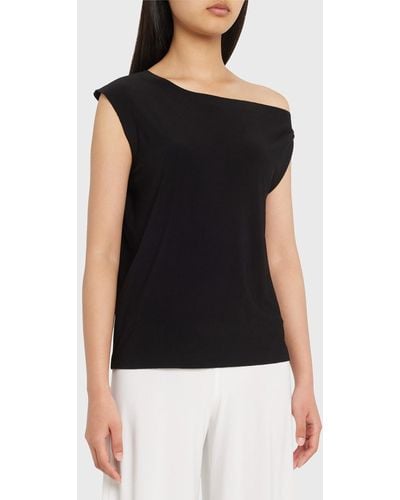 Norma Kamali Drop Shoulder Top - Black