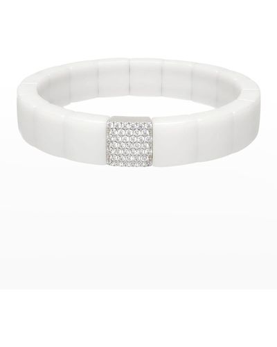 ’ROBERTO DEMEGLIO Ceramic 1-Row Bracelet W/ Diamonds - White