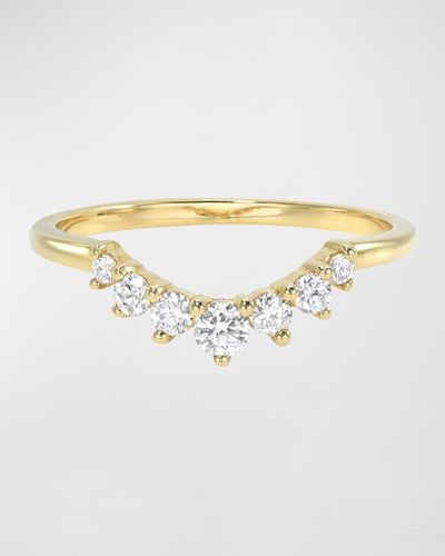 Zoe Lev Diamond Arch Ring, Size 7 - White