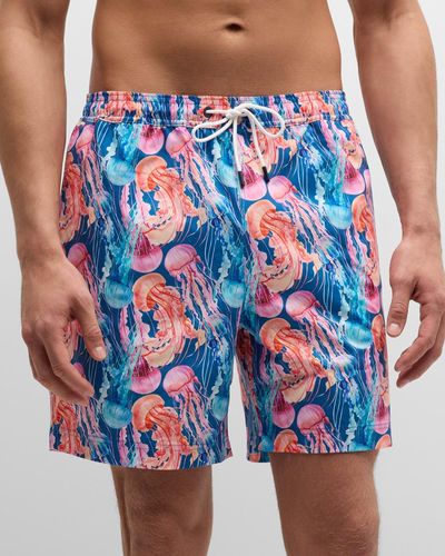 Swims Bari Jellyfish-Printed Swim Shorts - Blue