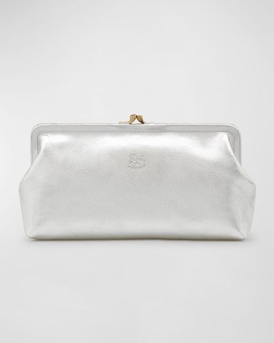 Il Bisonte Classic Vaccjetta Leather Clutch Bag - White