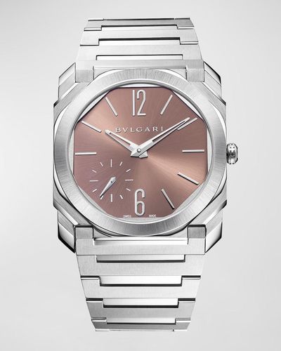 BVLGARI 40Mm Octo Finissimo Stainless Steel Watch - Gray