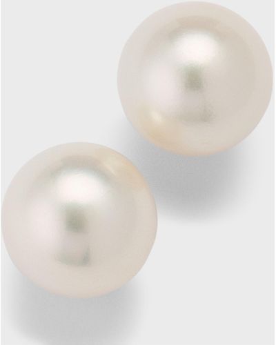 Belpearl 18k White Gold South Sea Pearl Stud Earrings