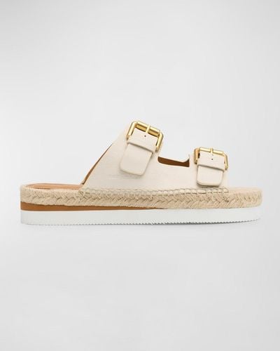 See By Chloé Glyn Dual-Buckle Espadrille Sandals - White
