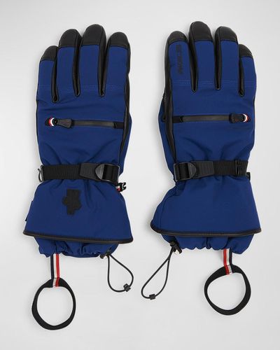 3 MONCLER GRENOBLE Padded Gloves - Blue