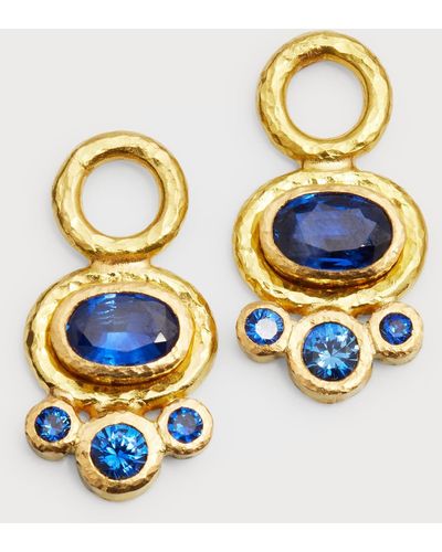 Elizabeth Locke 19k Blue Sapphire Earring Pendants