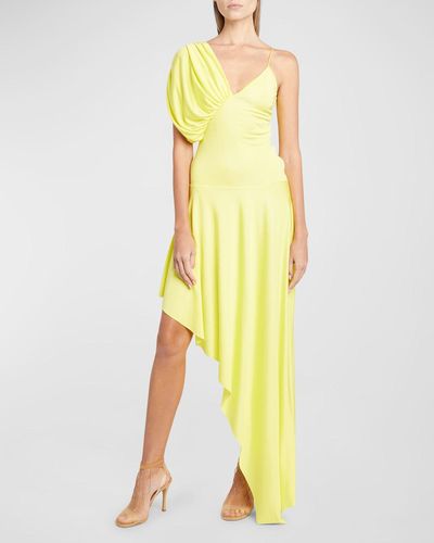 Stella McCartney Asymmetric One-shoulder Dress - Yellow
