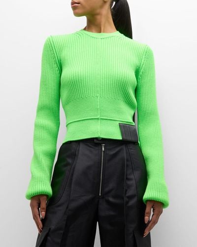 Marc Jacobs Femme Crewneck Rib Sweater - Green