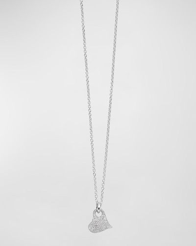 Ippolita Small Pave Heart Pendant Necklace - White