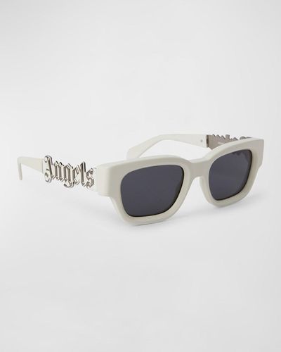 Palm Angels Posey Acetate Square Sunglasses - White