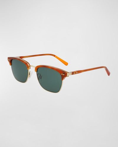 Shinola Half-Rim Square Sunglasses - Multicolor