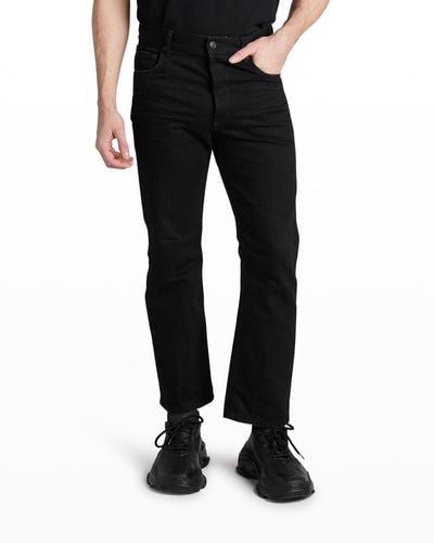Balenciaga Cropped Slim-fit Jeans - Black