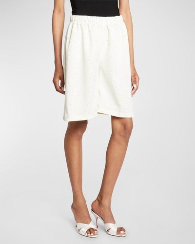 Koche Embellished Pull-On Shorts - White