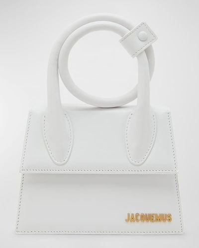 Jacquemus Le Chiquito Noeud Coil Top-Handle Bag - White