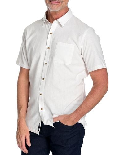 Fisher + Baker Radium Short Sleeve Sport Shirt - White