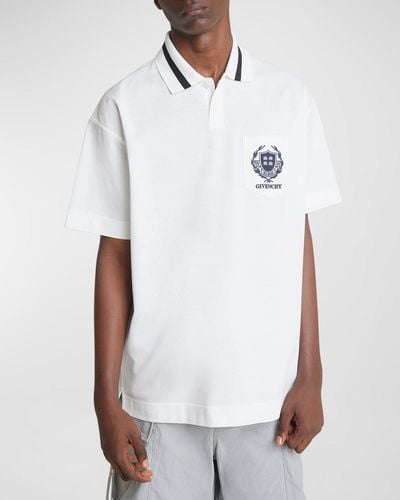 Givenchy College Logo Pique Polo Shirt - White