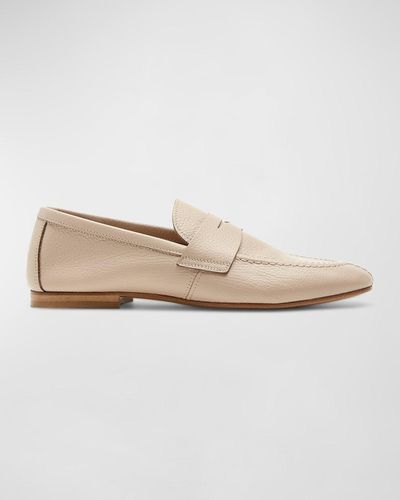 La Canadienne Baz Leather Penny Loafers - Natural