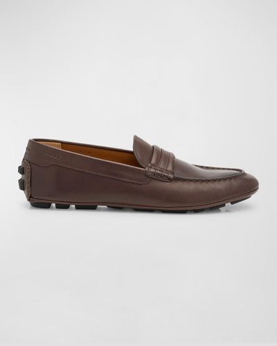 Bally Kerbs Leather Drivers - Brown